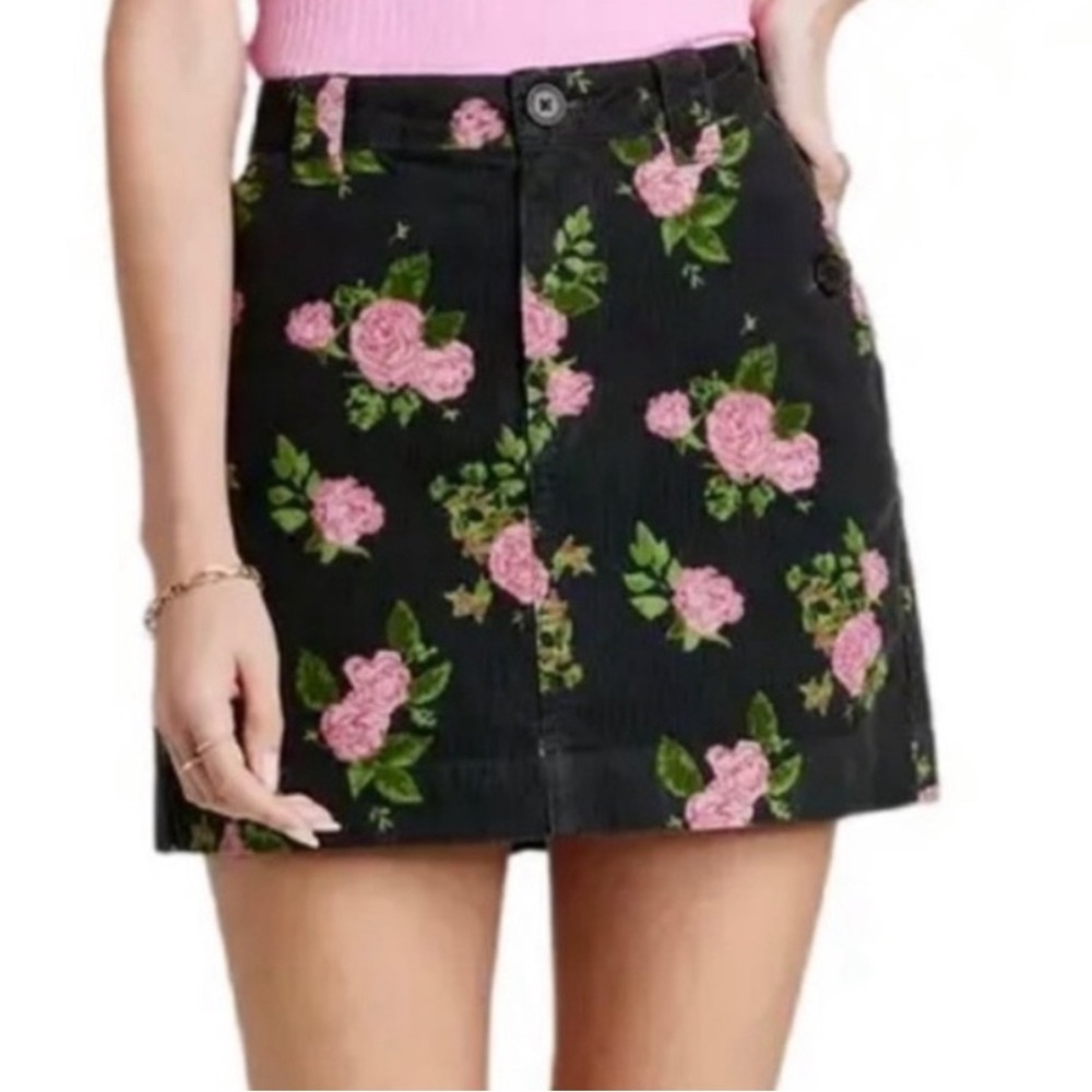 Target Wild Fable corduroy floral skirt